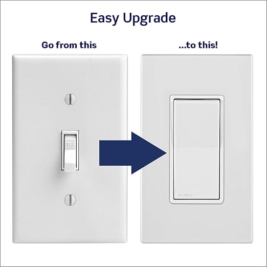 Leviton Lever Edge 15 Amp 3-Way Rocker Switch, 10-Pack, E5603-MW, White