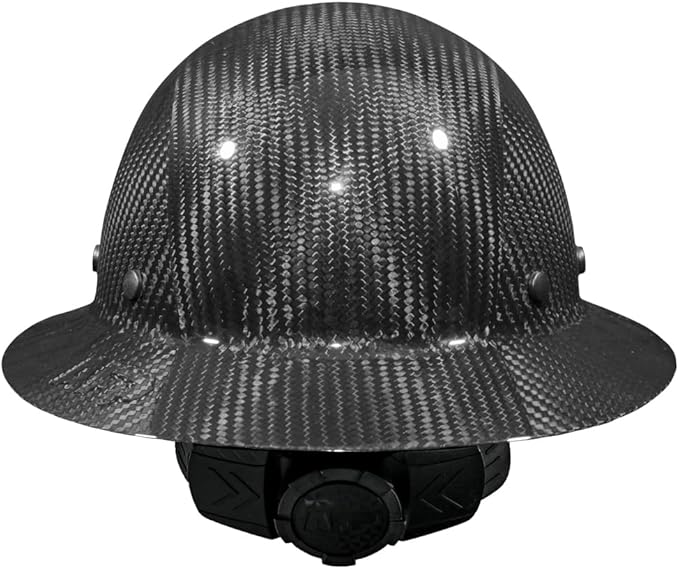 AFP Fiber Full Brim Hard Hat | 6 Point Ratchet Suspension | OSHA & ANSI Rated | Hard Hats for Men | Premium Construction Helmets for Safety