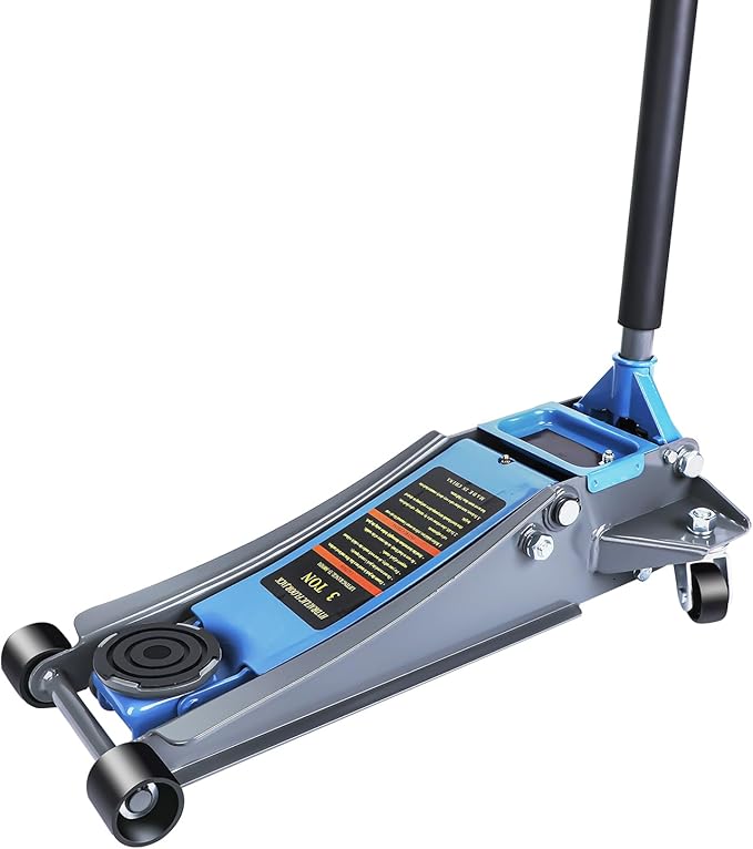 LARBANKE 3 Ton Low Profile Floor Jack,Hydraulic Carbon Steel Car Jack with Dual Pistons Quick Lift Pump,Easily Slide into Cars&Provide Stable Support,Lifting Range2.87-19.69",for Verious Cars