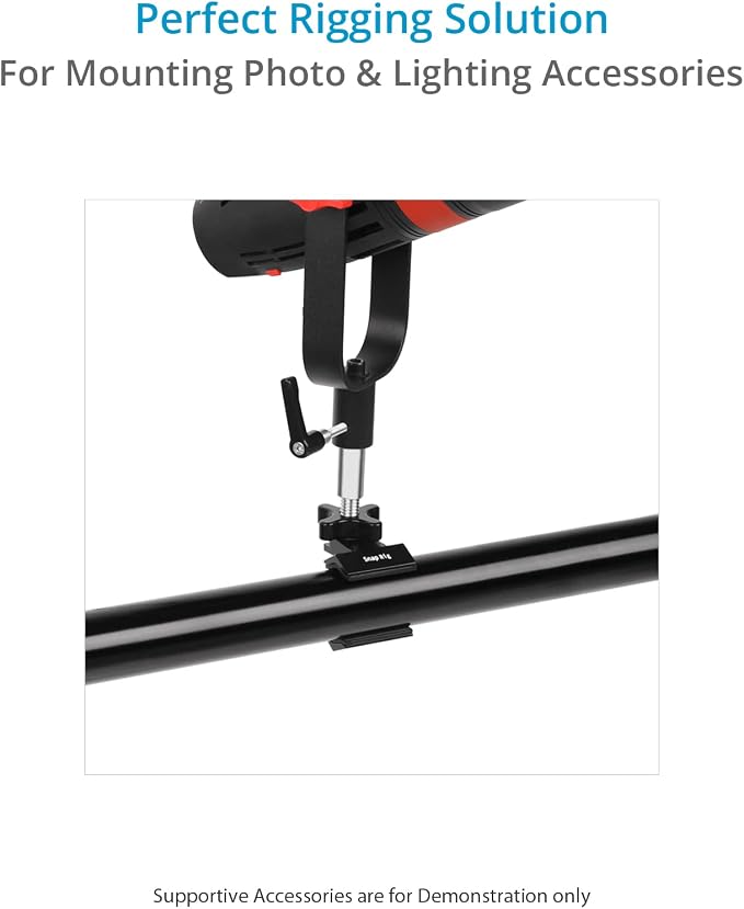 PROAIM SnapRig Mounting End Jaw Vise Grip/Clamp with 5/8” Baby Pin. Standard 3/8”-16 Mount. Clamping Range up to 2”. Payload up to 20kg / 40lb. (CL217)