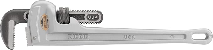 RIDGID 31100 Model 818 Aluminum Straight Pipe Wrench, 18-inch Plumbing Wrench