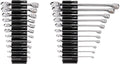 TEKTON Stubby and Standard Combination Wrench Set, 22-Piece | WCB95907 | (1/4 - 3/4 in.), Modular Organizers, Chrome Finish