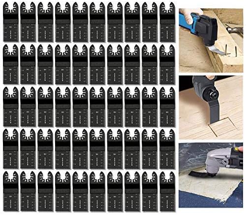Oscillating Saw Blades, Diagtree 100pcs Wood Oscillating Multitool Saw Blade Set Fits Fein Multimaster Porter Cable Black & Decker Bosch Dremel Craftsman Ridgid Ryobi Makita Milwaukee etc