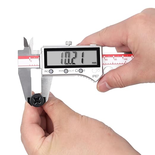 VINCA IP67 Grade Bluetooth Digital Caliper, DIPA-0605B 0-6 Inch/150mm, Inch/Millimeter/Fraction Conversion, Stainless Steel, Large LCD Screen