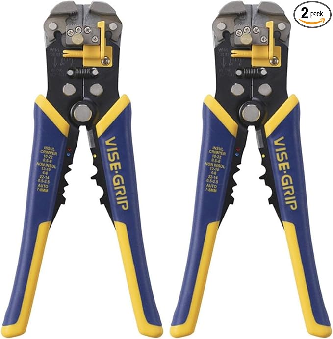 IRWIN VISE-GRIP Wire Stripper,2 inch Jaw,Cuts 10-24 AWG,ProTouch Grip for Maximum Comfort (2078300),(Pack of 2)