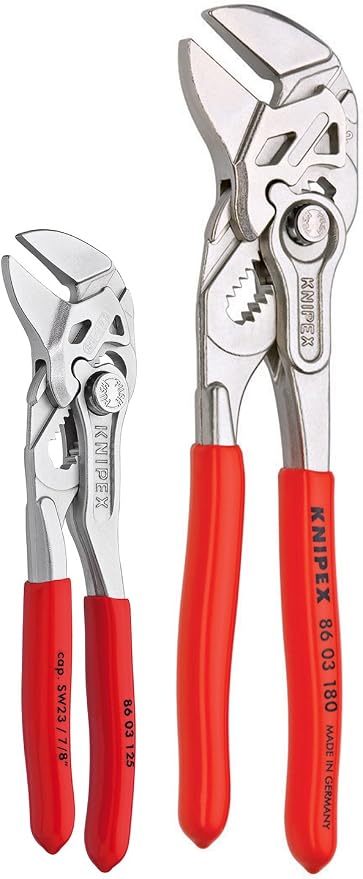 KNIPEX Tools - 2 Piece Mini Pliers Wrench Set (9K0080121US) & Tools - Cobra Water Pump Pliers (8701125), 5-Inch
