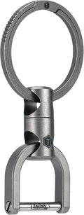 KeyUnity KM13 Swivel Keychain with D Ring Key Shackle, Titanium Rotatable Key Organizer