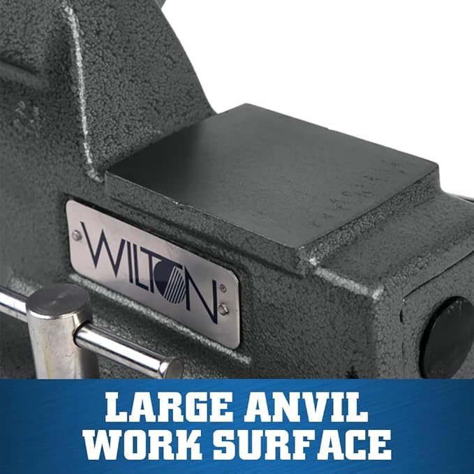 Wilton Mechanics Bench Vise, 5" Jaw Width, 5-1/4" Jaw Opening, 3-3/4" Throat (Model 745)