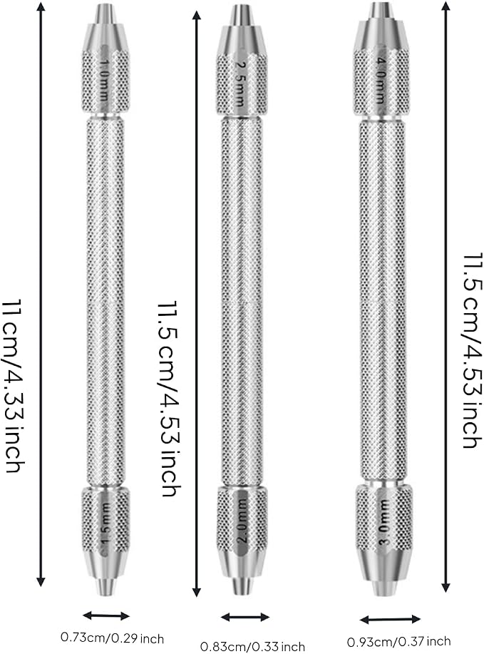 Head Drill Clamp Pin Vise Hand Drill Holder Micro Bit Body with Anti Slip Texture suitable for watch repair jewelry crafting fine engraving