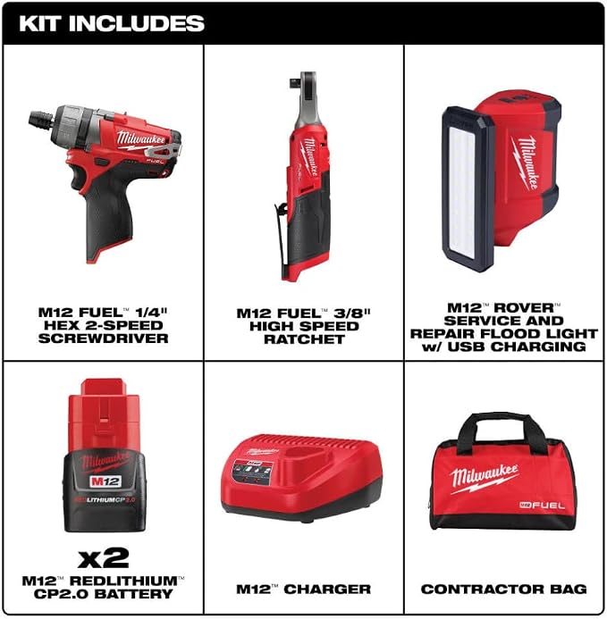 Milwaukee Electric - M12 3PC SCREWDRIVING KIT