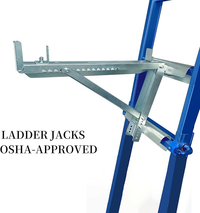 Ladder Jacks Scaffold Bracket - Two-Rung Short Body Extension Ladder Jack for Working 20 inch Stage 2 Pack