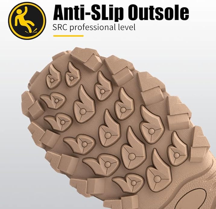 Work Boots for Men,Lightweight Breathable High Top Steel Toe Boots,Indestructible Steel Toe Shoes,Non Slip Safety Work Shoes.