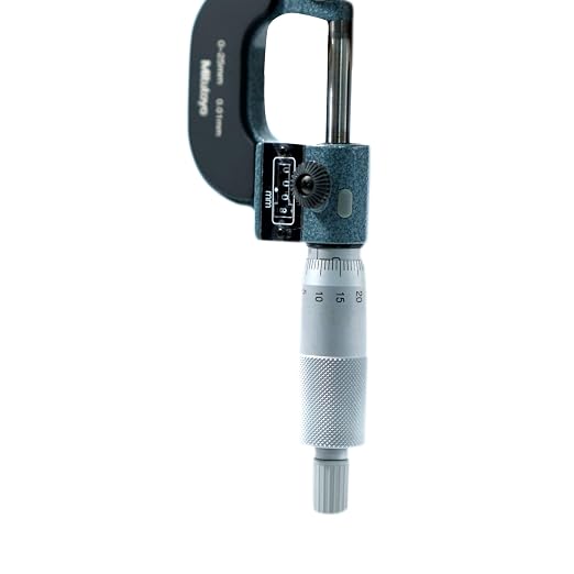 Mitutoyo 193-101 Digit Outside Micrometer, Ratchet Stop, 0-25mm Range, 0.01mm Graduation, +/-0.002mm Accuracy | Ratchet Stop, 0.01mm Graduation, +/-0.002mm Accuracy