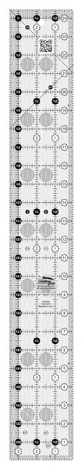 Creative Grids Quilt Ruler 3-1/2in x 24-1/2in Rectangle – CGR324 – Made in USA, Non-Slip Grip Acrylic Quilting, Sewing, Crafting, Patchwork Ruler for Measuring & Cutting Fabric