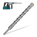 1/4 Inch x 12 Inch SDS Plus Rotary Hammer Drill Bit, Cross Tip Double Threaded Carbide Tipped for Concrete, Brick, and Stone (1/4" x 9.5" x 12")