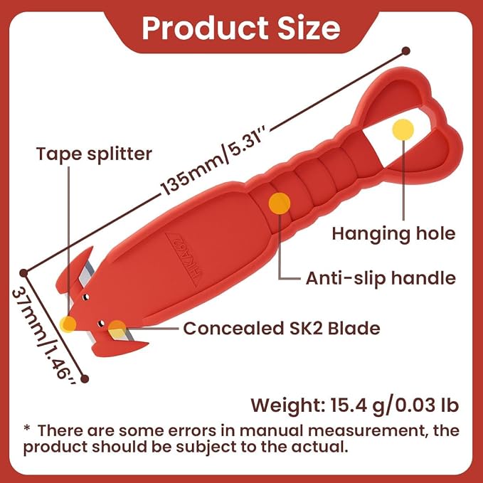 120PCS Scimaker Safety Box Cutter of S2 Steel Blade,Box Opener for Efficient Package Opening,Lobster Package Opener Plastic Cutter for Box, Carton, Shrink Wrap, Plastic Straps.