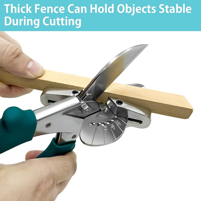 O’Shine Miter Shears Explorer for Angular Cutting Molding Crafting Wood, Quarter Round Cutting Tool, 45-135 Degree Multi Angle PVC Miter Shear Trim Cutter Hand Tool