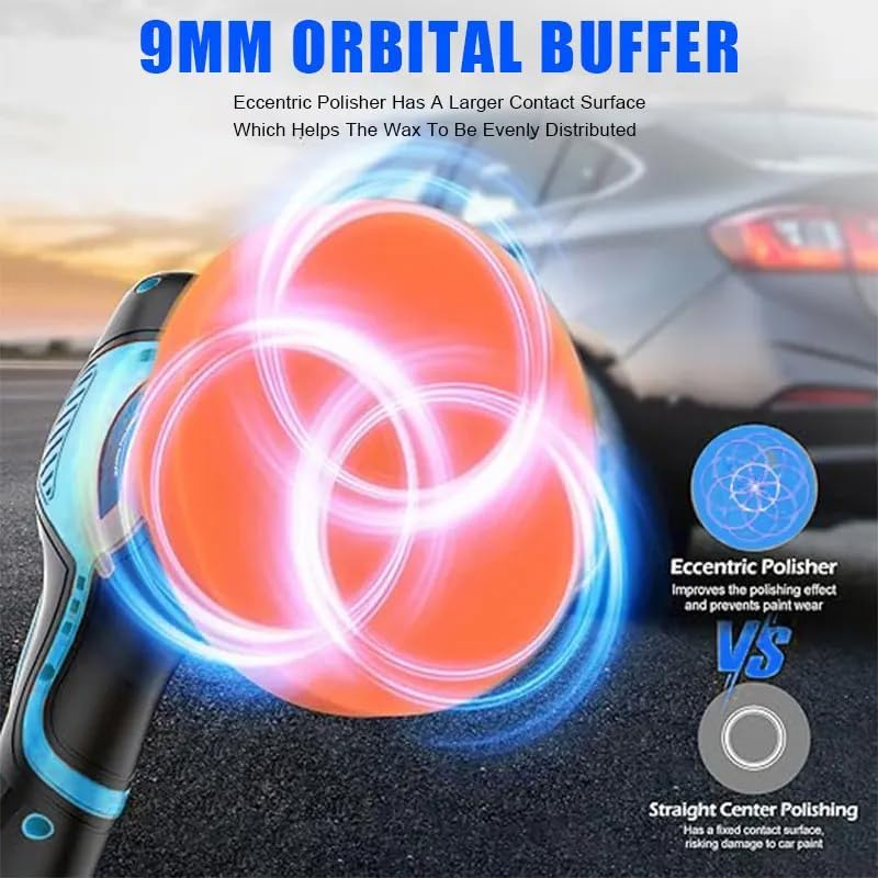 Cordless Car Buffer Polisher for Subaru Forester 2014 2015 2016 2017 2018, Variable Speed Car Polisher for Car Detailing, Low Noise Buffing Machine with Accessories