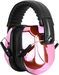 ProCase Noise Reduction Ear Muffs, Sound Proof Ear Protection, NRR 28dB Noise Cancelling Headphones for Adults Kids Autism, Hearing Protection for Shooting Gun Range Mowing -Metalic Pink
