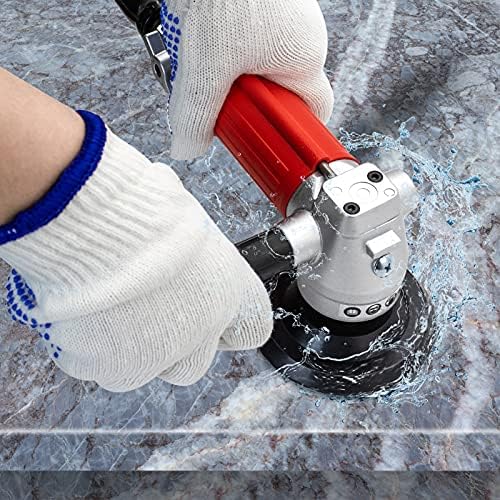 Air Wet Stone Polishers 4 Inch Pneumatic Water Grinders Air Powered Wet Sander with Rear Exhaust 5500 Rpm for Granite Marble Concrete Polishing