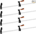 4-Pack 36 inch Bar Clamps,Long Wood Clamps Heavy Duty Force 600 Lbs Adjustable and Release Quickly,Woodworking Clamps Throat Depth 2.5 inch with Plastic Handle