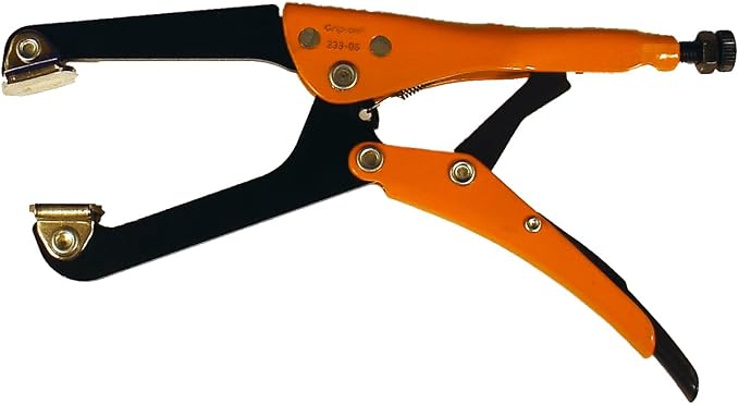 Grip-On 233-06 6-Inch Self-Adapting Jaws Locking Pliers with Swivel Tips in Orange Epoxy
