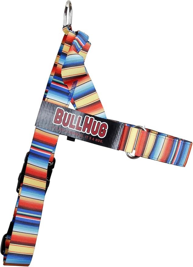 Adjustable Dog Harness– No Pull, No Choke – for English Bulldogs, French Bulldogs, Pugs & Broad-Chested Breeds – Easy, Safe Walks (Fiesta, Medium)