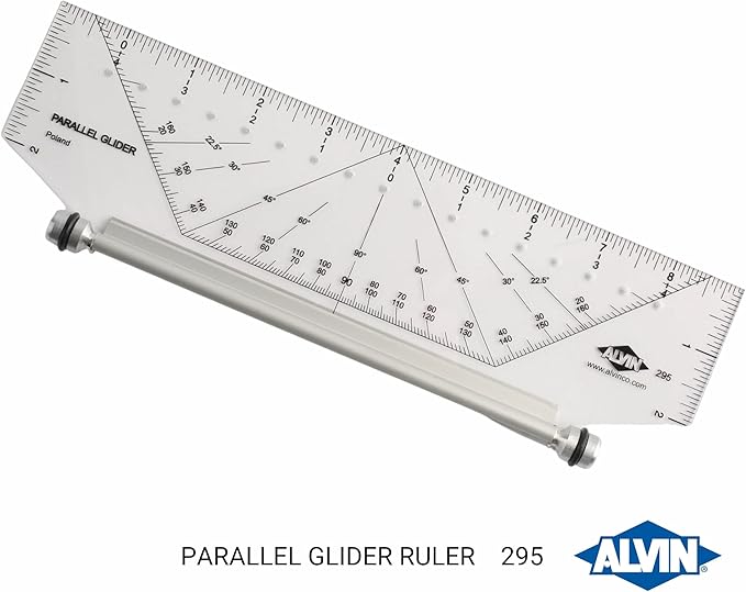 Alvin, 295M, Easy-To-Use Professional Parallel Glider Metric - 10 Inches