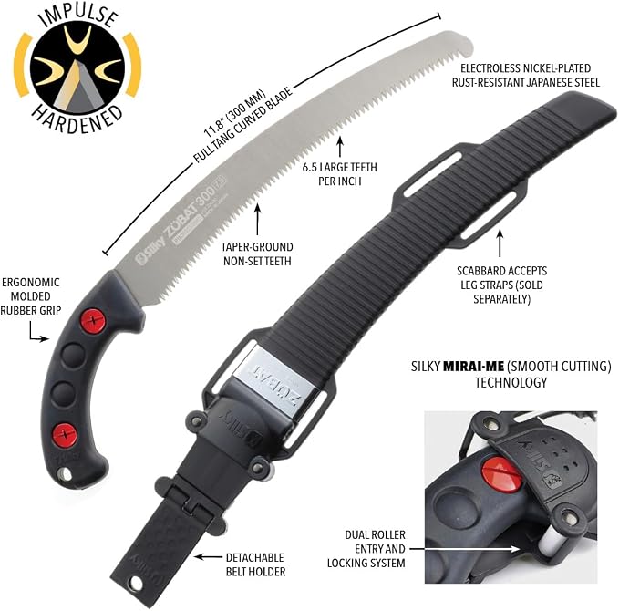 Silky ZUBAT Professional Curved Hand Saw 300mm Large Teeth (270-30)