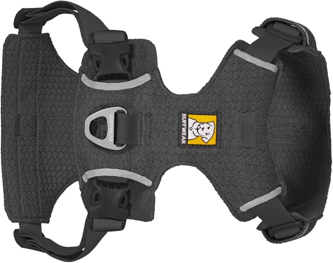 Ruffwear, Front Range Flex Dog Harness, Engineered Knit Construction for Ultimate Fit and Mobility, Lightweight Flexible Everyday Harness with Dual Leash Clips, Basalt Gray, Small