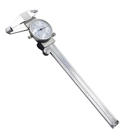 HFS(R) 2PCs/Pack, 0-6" Imperial Calipers 4 Way Dial Caliper 0.001" Shock Proof Plastic Case