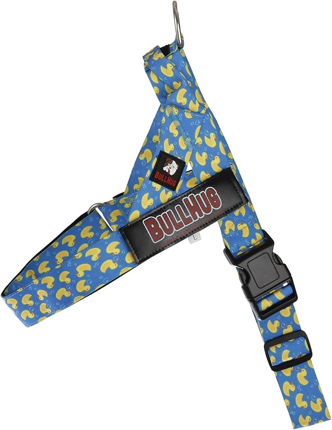 Adjustable Dog Harness– No Pull, No Choke – for English Bulldogs, French Bulldogs, Pugs & Broad-Chested Breeds – Easy, Safe Walks (Sky-Duck, Large)