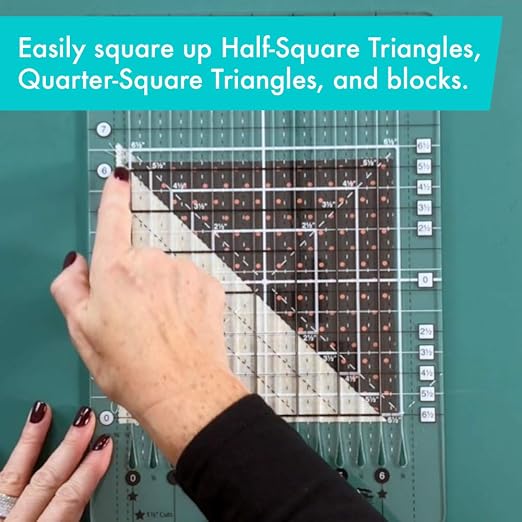 Creative Grids Stripology Mini Slotted Quilting Ruler – CGRGE3 – Made in USA, 8-1/2in x 12-1/2in, Non-Slip Grip Acrylic Fabric Strip Cutting, Sewing, Crafting, Patchwork Ruler & Template