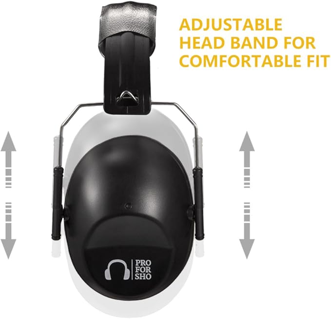 Pro For Sho 34dB NRR Hearing Protection Ear Muffs – Highest NRR Compact Design Ear Protection for Loud Events & Sensory Use