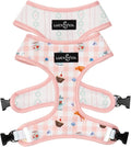 Lucy & Co. Reversible Dog Harness - Water-Repellent Neoprene, Dual-Print Design, Easy Swap Style, Adjustable Comfort Fit - Sipping Slowly Reversible Harness - Large
