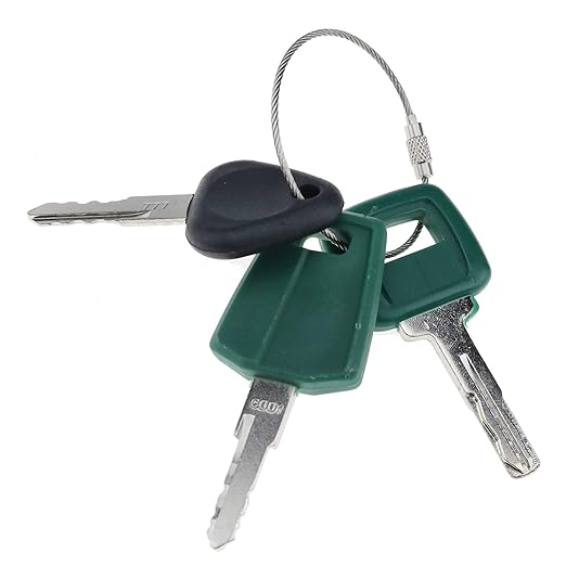 DVPARTS 3 Set Heavy Equipment Key Set Construction Set with Key Ring for Volvo Excavator Loader Truck