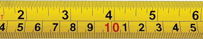 Performance Tool 20233 6' Clear Mini Tape Measure, SAE & Metric Measurements Printed on Both Sides