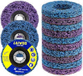 10 Pack Strip Disc Wheels Angle Grinder Paint Removal 4" x 5/8" Purple Blue
