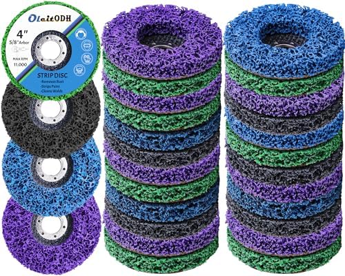 Oleitodh 20 Pack Strip Discs 4 Inch Paint Removal Rust Removal Wheels