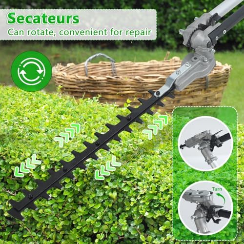 8 in 1 Weed Eater Gas - 52CC 2-Stroke Gas Pole Saw Hedge Trimmer Combo