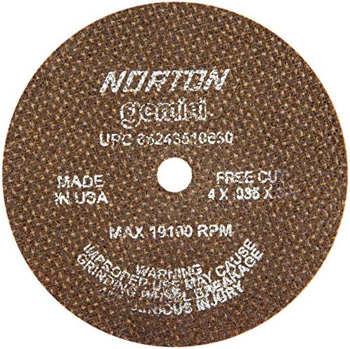 Norton 66243510630 E2279811 4"x.035"x3/8" Gemini Cutoff Wheel Free