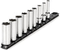 TEKTON 3/8 Inch Drive 6-Point Socket Set, 9-Piece | SHD91105 | (5/16 - 3/4 in.), Deep, Socket Rail
