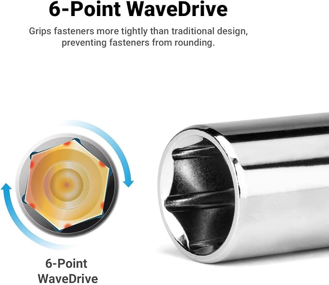 Capri Tools 3/8 in. Drive Shallow and Deep Chrome Sockets Set, 6-Point, 6 to 24 mm, 38-Piece