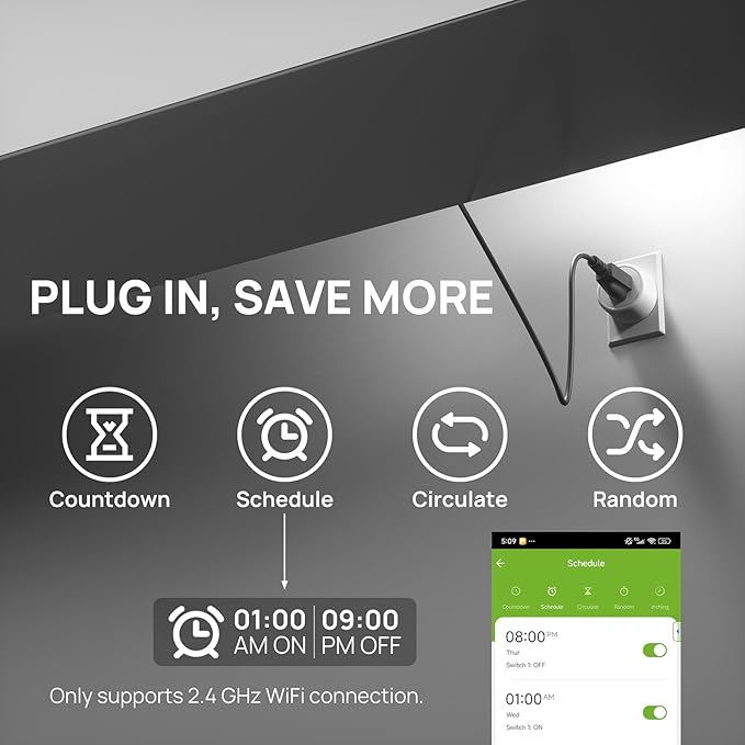 TURBRO 72W UV Sanitizer Lamp with Smart Plug, ETL&CARB Listed, Ozone Free Ultraviolet Light with Timer Outlet, Air Purifier for HVAC Units and Ducted Systems, WiFi Control, Direct Plug-In 120V, UV72PW