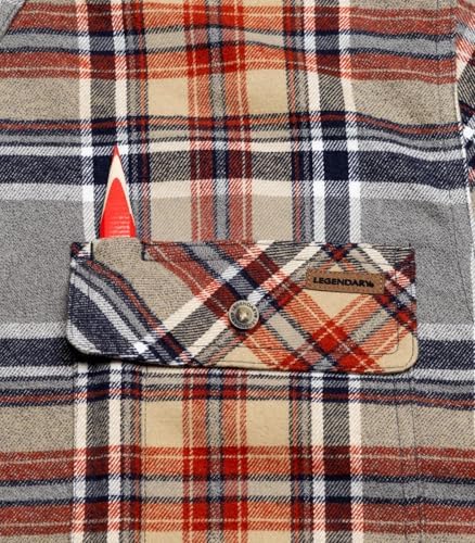 Legendary Whitetails Mens Flannel Long Sleeve Button Down 100% Cotton Shirt
