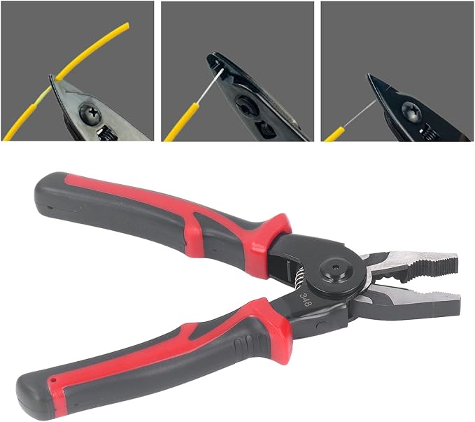 LiebeWH Multifunctional Pliers Set 5 in 1 Combination Interchangeable Pliers Kit with PVC 2 Color Coated Handle for Cutting Stripping Crimping, LiebeWHezng234sbd