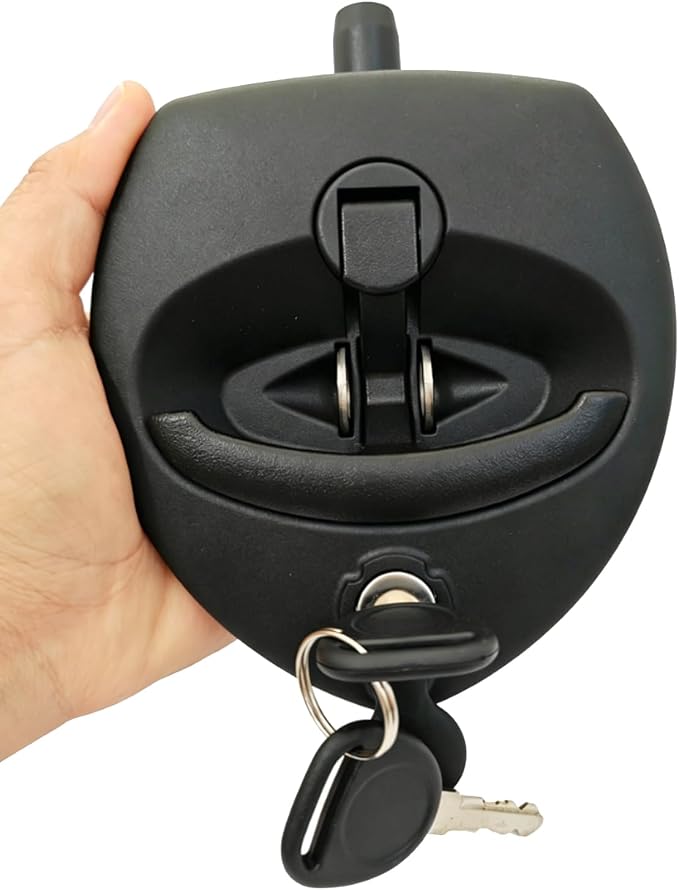 T-Handle Compression Latch Lock,Door Latch for Truck Camper Trailer | IP54 Waterproof Zinc Alloy Lock Core with 2 Keys Mount Nuts