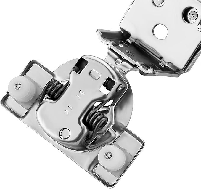 Ravinte 10 Pack 5 Pair 1-1/2 inch Overlay Soft Close Kitchen Cabinet Hinges Stainless Steel Adjustable Kitchen Hinges Satin Nickel Cabinet Hardware
