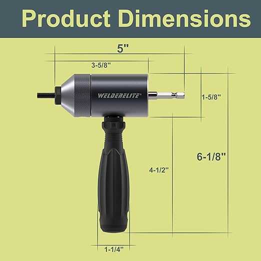 Rivet Nut Drill Adapter Kit - Dual Drive Modes: Drill/Ratchet, with 270pcs Nuts & 36pcs Mandrels (Gray)