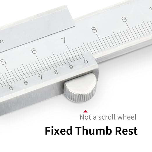 Stainless Steel Calipers 0-8" Thickened Mono-Block Vernier Caliper Inch/Metric 0-8" Range +/-0.02 Accuracy 0.02/0.001" Resolution Slide Calliper Rule Depth Gauges DRINYOUNG